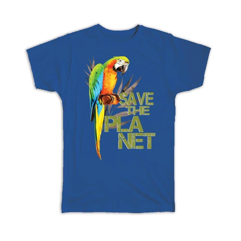 Gift T-Shirt : Macaw Nature Eco Ecology Wild Animals Wildlife Fauna Safari M