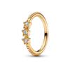 2025 Gold Plated Ring Zircon Sparkling Princess Wishbone Heart Women  Fine Jewelry