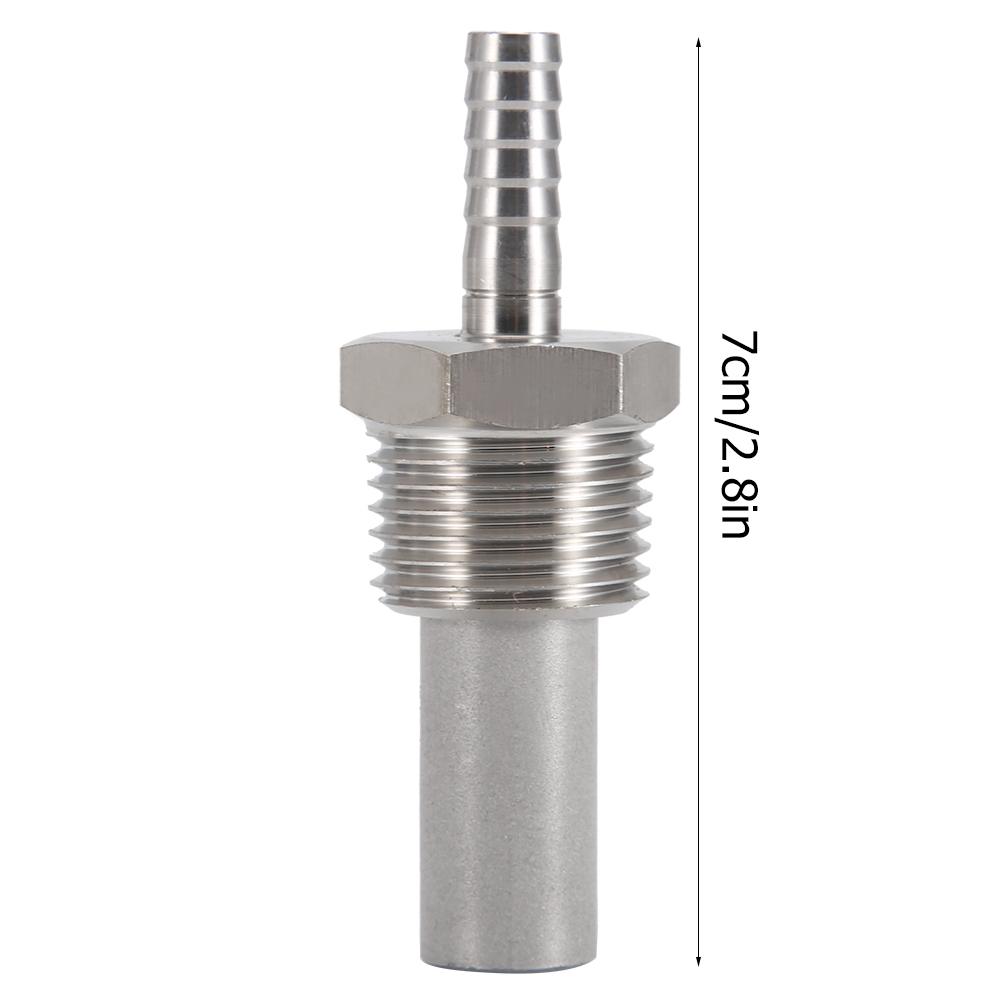 1/2" MPT Oxygen Stone 1/4"" Barb Inline Carbonation Aeration Homebrew Stone(0.5 Micron)