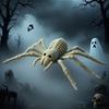 Halloween Glowing Light Realistic Skeleton Spider Shape Ornament with LED Light Portable Lightweight Halloween Decoration