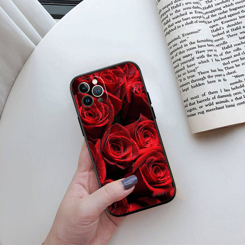 MH131 Roses Flower Phone Shell Case for iPhone 7 8 11 12 13 14 15 16 17 16E XS Pro Max XR X SE Air