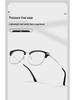 Men's Ultralight Browline Titanium Eyeglass Frame with Anti-Blue Light Lenses, Prescription-Ready