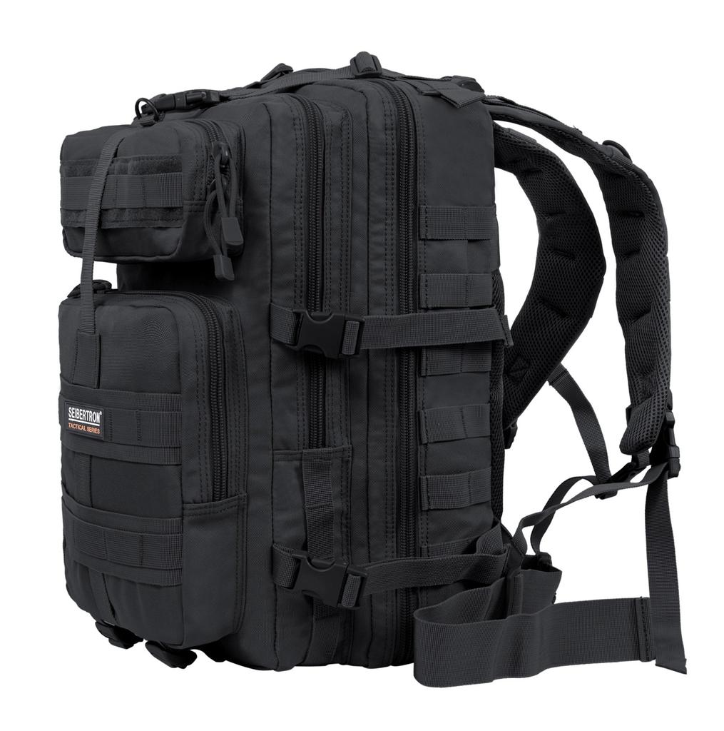 Backpack 3P Tactical MOLLE Waterproof Lightweight Outdoor Military Type Rucksack Daypack Black 37L [Cybotron] U.S