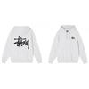 American Style Basic Hooded Sweatshirt Black 8 Print Loose Fit Men Women Casual Outerwear