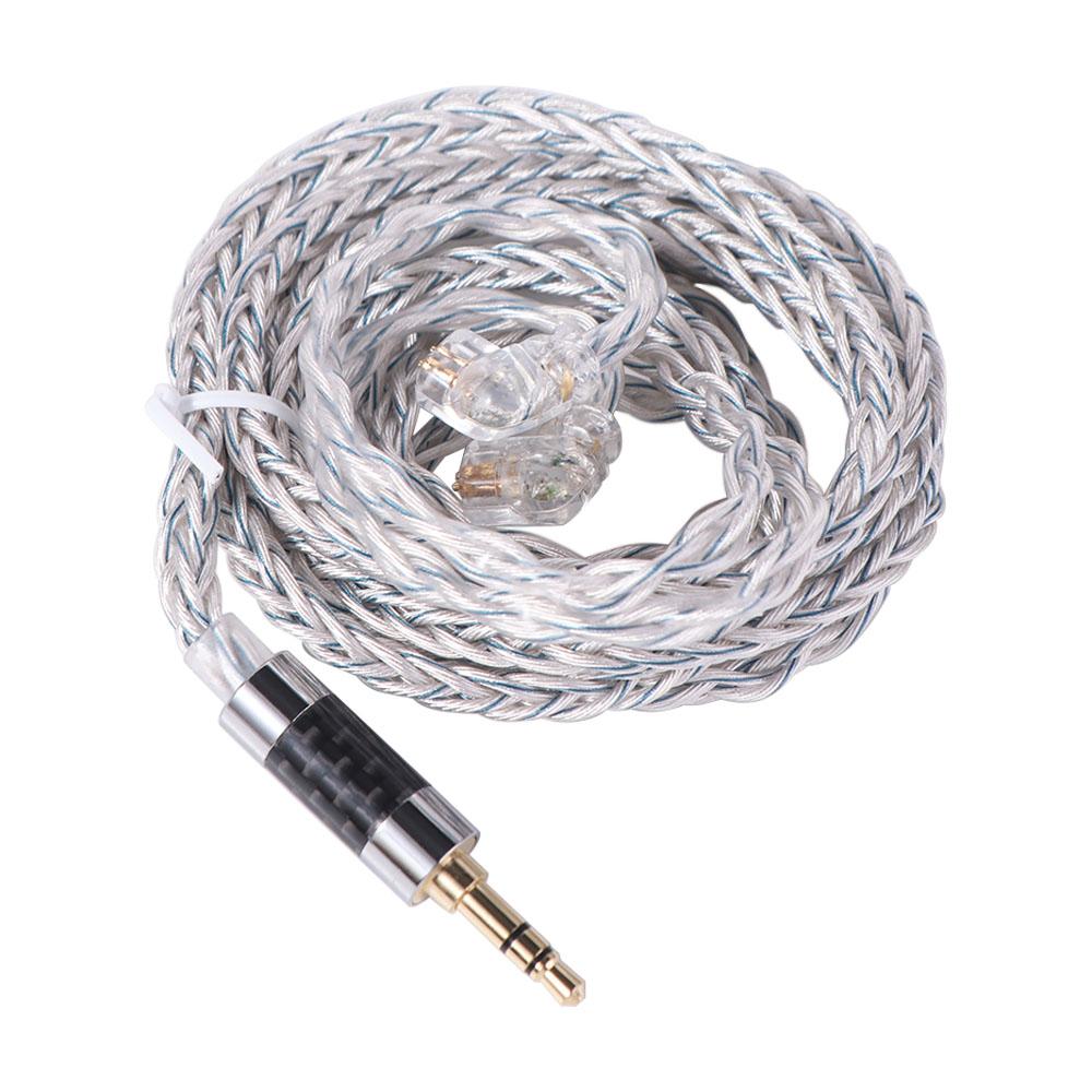 784 Cores KZ Earphones Cable Silver Plated Headset Wire KZ KZ Headphone Cord For ZSN PRO ZSX DQ6