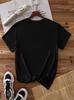 Spring/Summer New Women'S Round Neck Hand-Painted Lobster Print Short Sleeve T-Shirt, Vintage Distressed Style Casual Top,