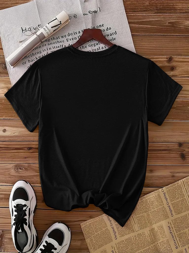 Spring/Summer New Women'S Round Neck Hand-Painted Lobster Print Short Sleeve T-Shirt, Vintage Distressed Style Casual Top,