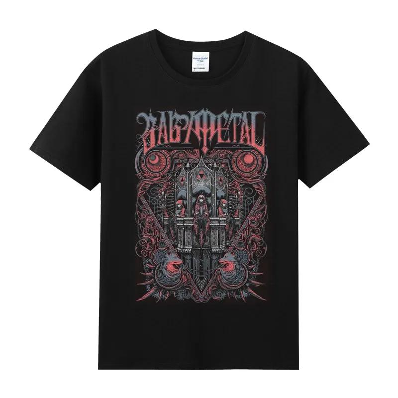 Hot Sale Summer Luxury  Pure Cotton Tee O Neck Short Sleeve Men's T-shirt Hip Hop Metal Rock  Clothes Women Tops