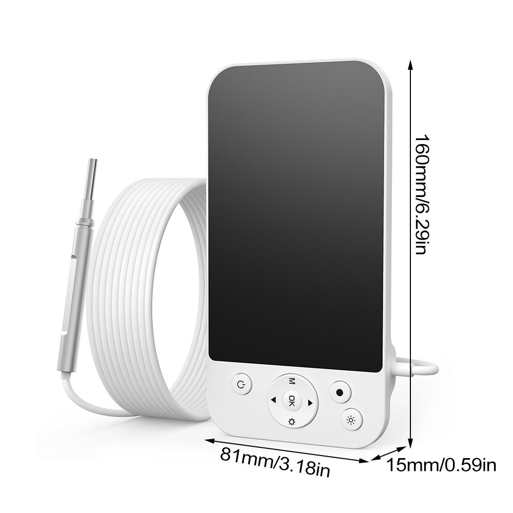 3.9mm Otoscope Camera with 5inch IPS Screen 1080P HD Digital Otoscope Endoscope Intelligent Visual