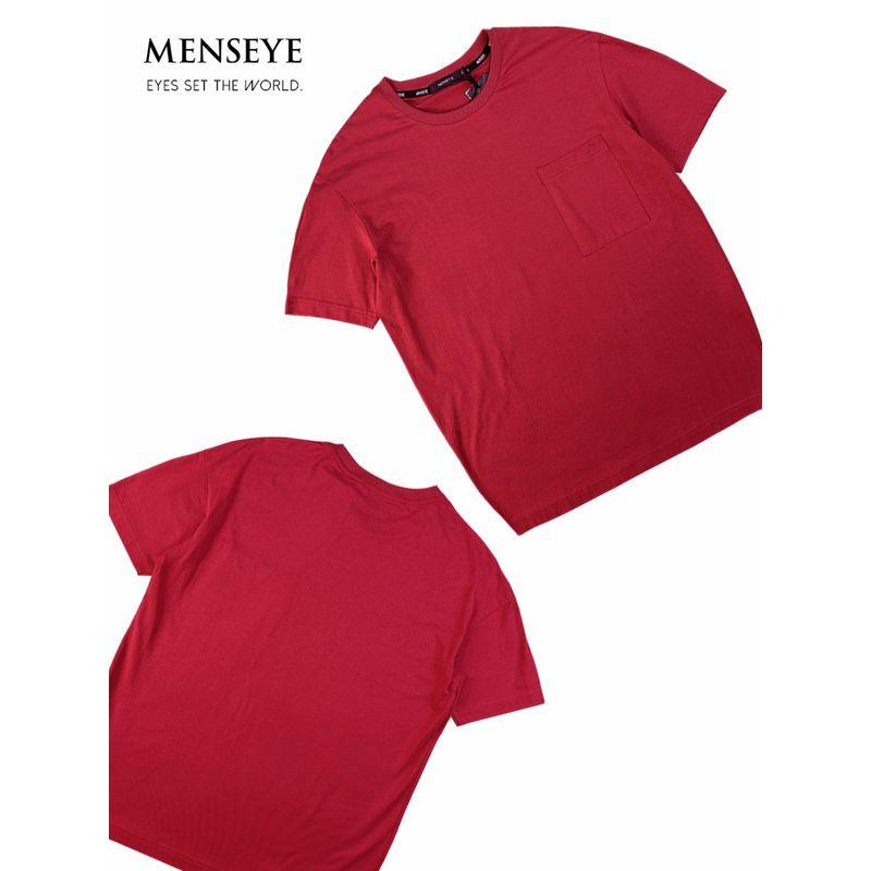 Same Style as in the Mall | Menseye Men's Short-Sleeved T-Shirt Men's Summer New Style Red Versatile Simple Patch Pocket