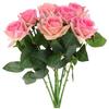 Silicone Rose Twig Artificial Flowers Decorations for a 44 cm Vase - Pink