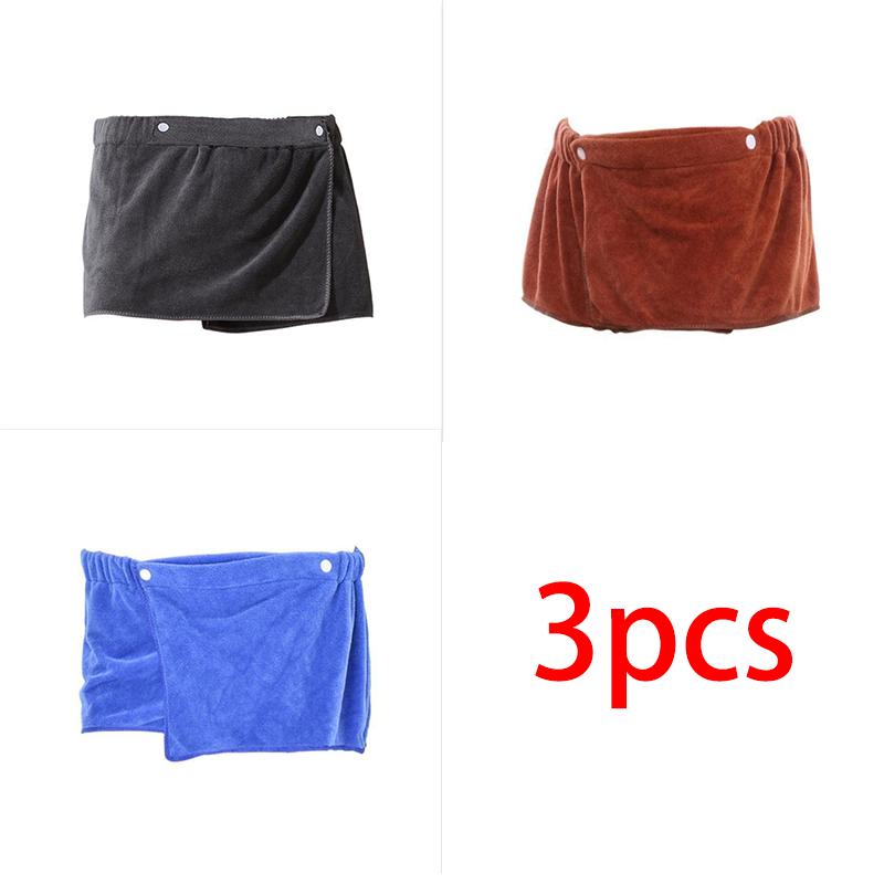 Men's Summer Bath Towel Boxers Briefs Sexy Shorts Underwear Underpants with Buckle Panties Can Absorb Water and Wear Externally