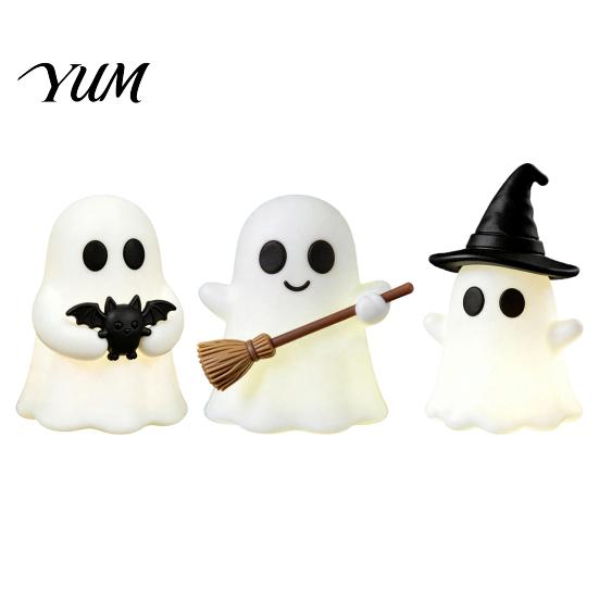 Cute Party Favors for Kids Halloween Luminous Mini Ghost Figurines, Glow In The Dark Decorative Miniatures Miniature Statue Micro Landscape,