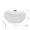 Stylish Pea Shaped Acrylic Evening Clutch Bag Minimalist Women's Chain Shoulder Bag Elegant Wedding Purses for Formal Occasions