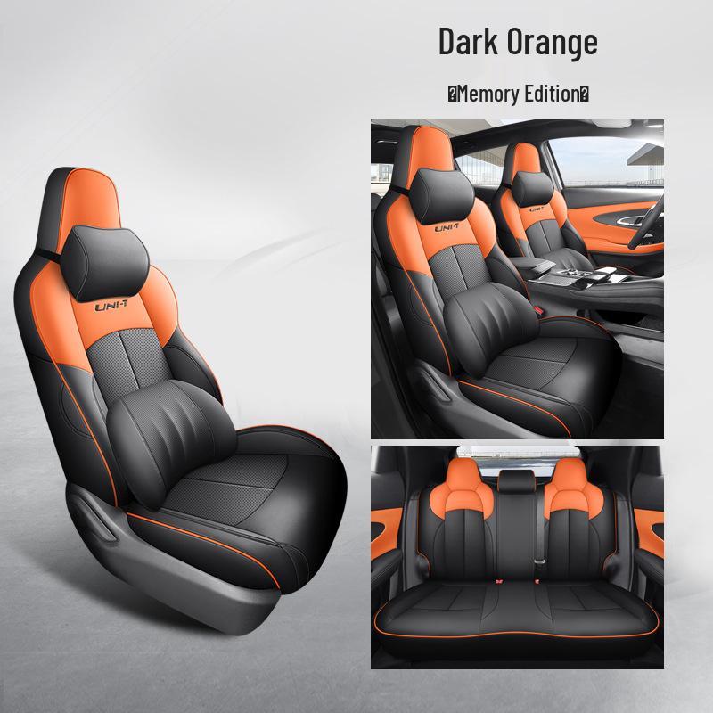 Universal Full Leather Car Seat Cushion for Special Five-Seat Models - New Four-Season Design