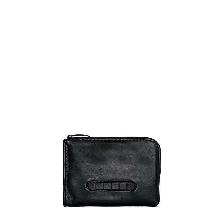

Official Clutch Bag Made by Baseball Glove Manufacturer S Genuine Leather Handbag Long Wallet Small SLIM A5 TRION Black [Tomoe] [Tryon] Men s чорний