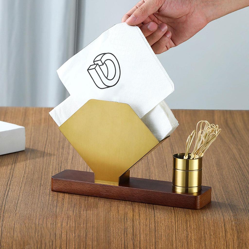 Napkin Holder Tissue Case Chic Paper Rack Dispenser Stand for Countertop