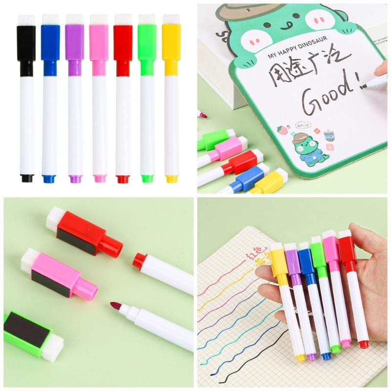 20 Pcs Whiteboard Pens Quick-Drying Whiteboard Markers Erase Marker with Eraser Caps for Office School and Home Use