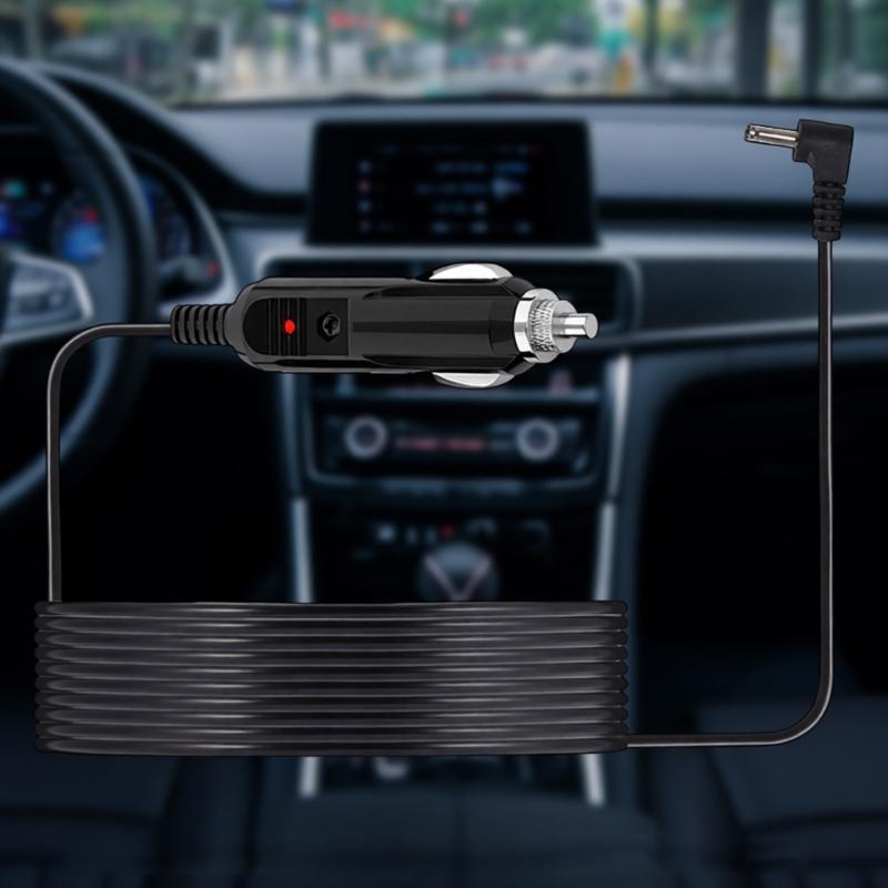 ABS Car Charging Cable Car Detectors Power Cord 12V 2A Output With LED Power Light And Quick Connecting Interfaces