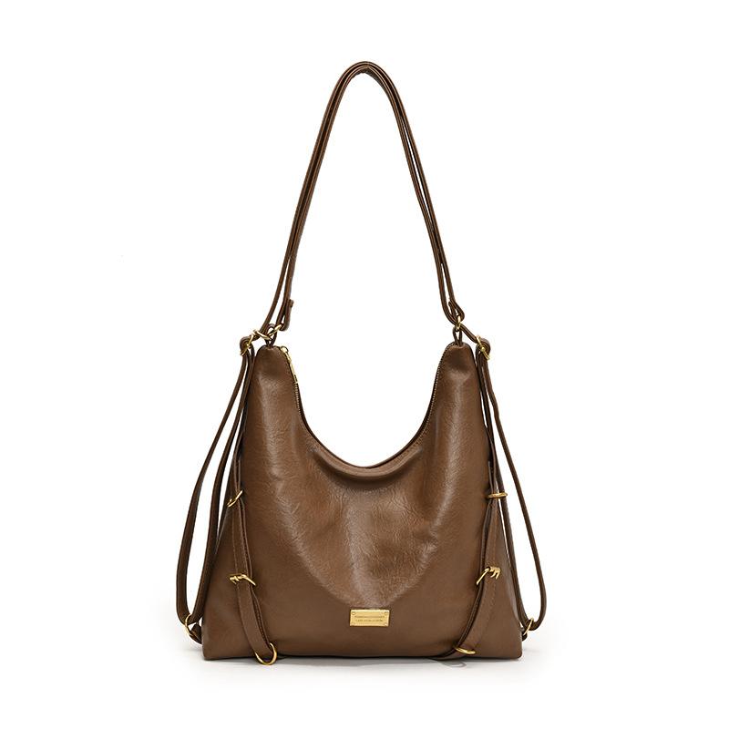 Simple Casual Backpack Bag Women's New Autumn and Winter Retro Fashion Shoulder Bag Large Capacity Commuter Tote Bag