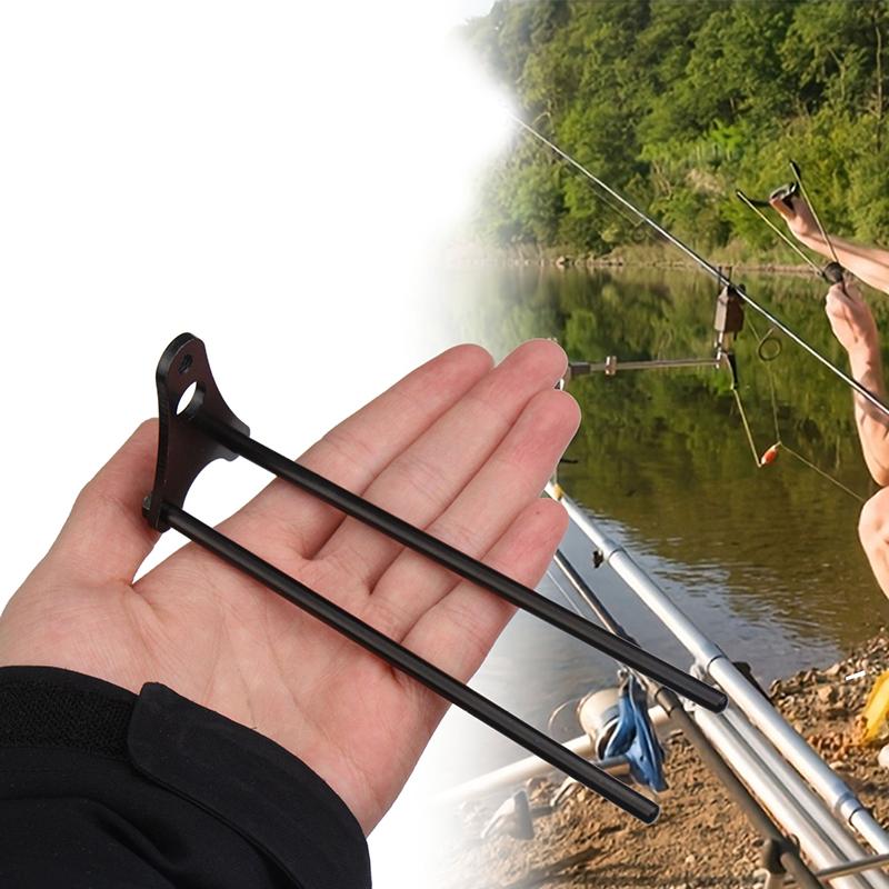 Aluminiumlegierung Angel Windschutzstab Karpfenangeln Snag Bars Ohren für Bissanzeiger Anti-Fall Snag Bar Karpfenangelausrüstung