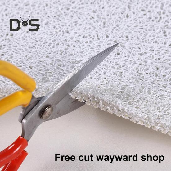 Bathroom Floor Mat Cartoon Puppy Printing Hollow Out Non-slip Rubber Backing Catch Hair Cuttable Quick Drainage Shower Mat for Living Room Balcony