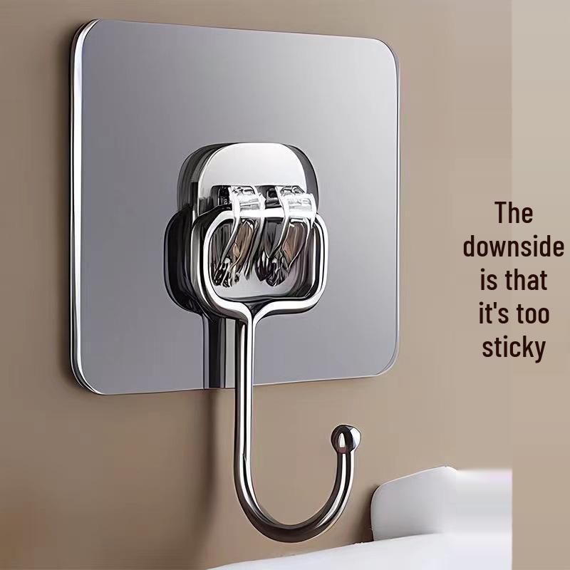 Punch-Free Transparent Wall-Mounted Adhesive Hooks