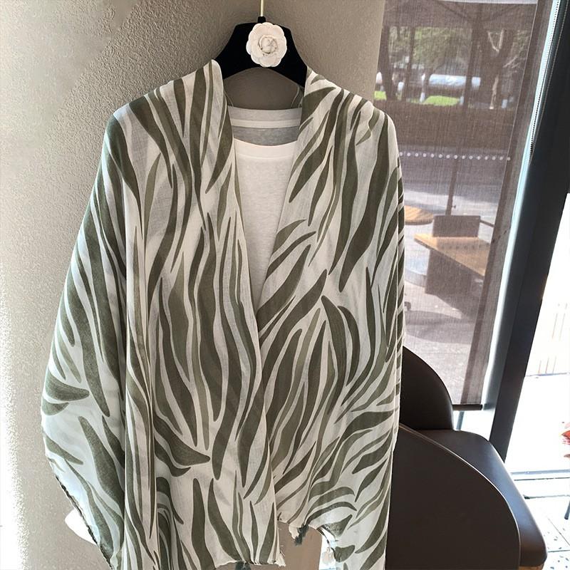 Womens Long Zebra Print Scarf Wrap Shawl Vintage Chic Style Lightweight Accessory