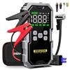 7000A Rozrusznik Samochodowy z Kompresorem Powietrza Booster Baterii 12V Power Bank z Latarką LED, Inteligentny Kabel z Wyświetlaczem Napięcia