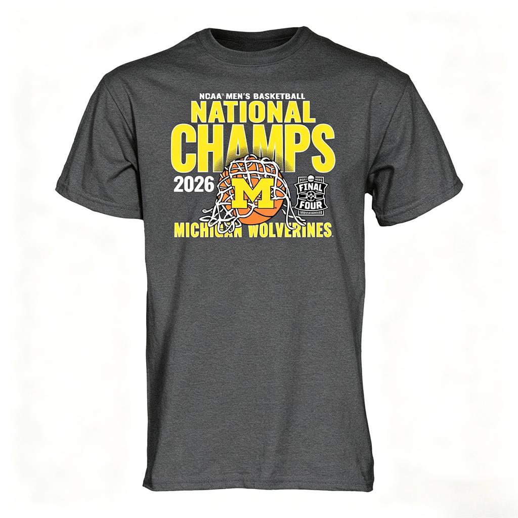 Michigan Wolverines Basketball Team National Championship TShirt Fashion Streetwear Unisexs Clothing Womens Summer New T Shirt