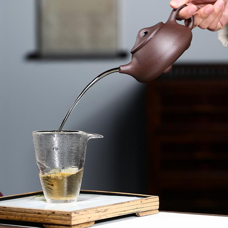 Handmade Yixing Zisha Teapot - Purple Clay Jingzhou Stone Ladle - Perfect Holiday Gift