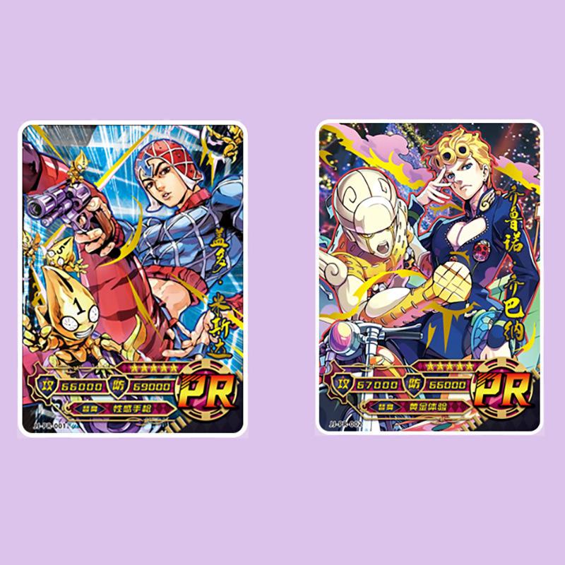 Japanese Anime JOJO Bizarre Adventure Gold Wind PR Cards Diamond Flash SSP Bronzing Anime Collection Flash Play Card