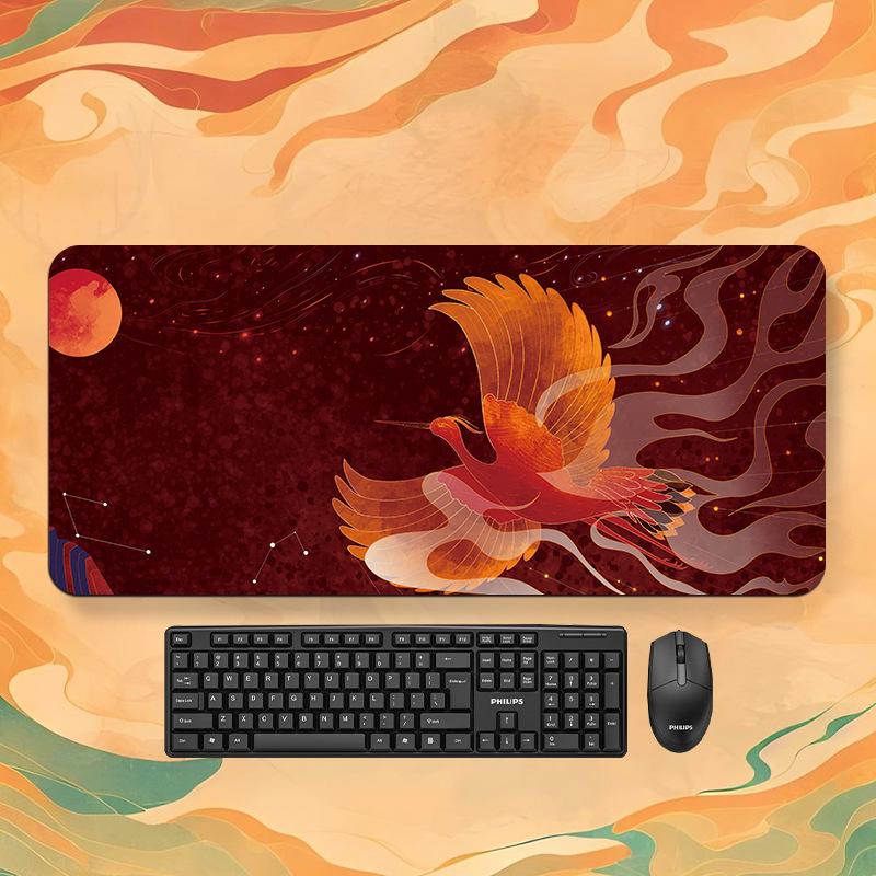 

Очень большой мультяшный коврик для мыши для девочек - Настольный коврик для офиса и общежития с блокировкой краев 700x300x2mm