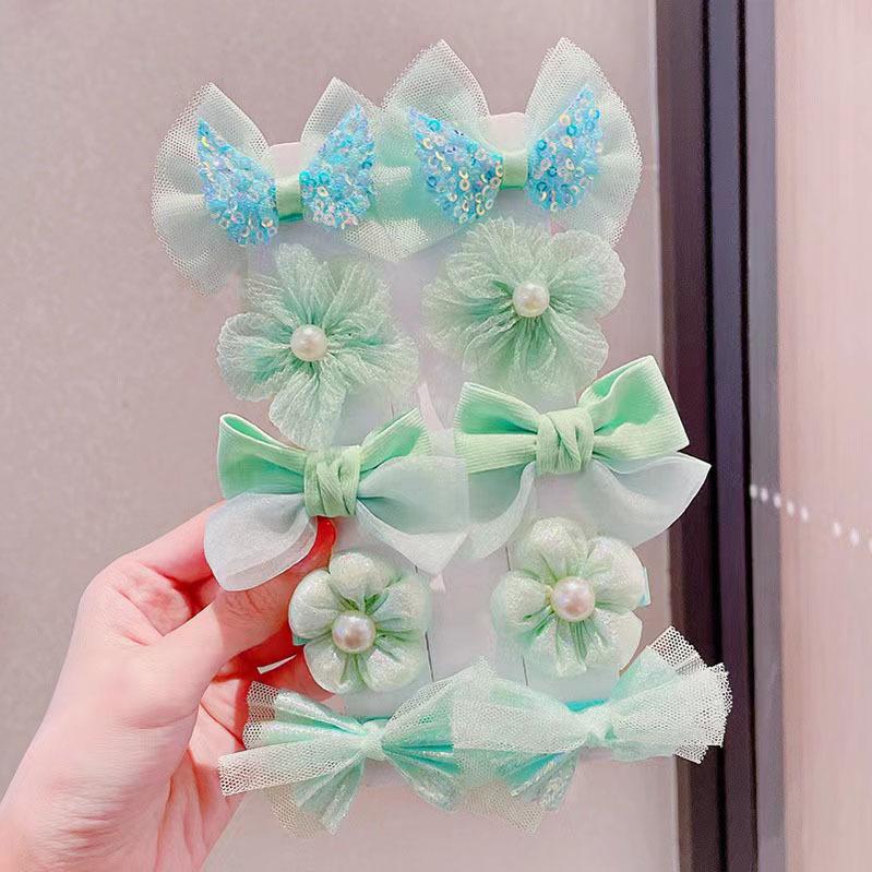 Flower Bow Mesh Hair Clip for Baby Girls
