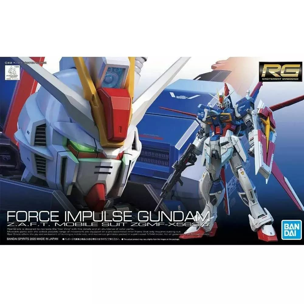 BANDAI SPIRITS RG Mobile Suit Gundam SEED DESTINY Force Impulse Gundam Scale Plastic Model 1/144 Pre-Colored
