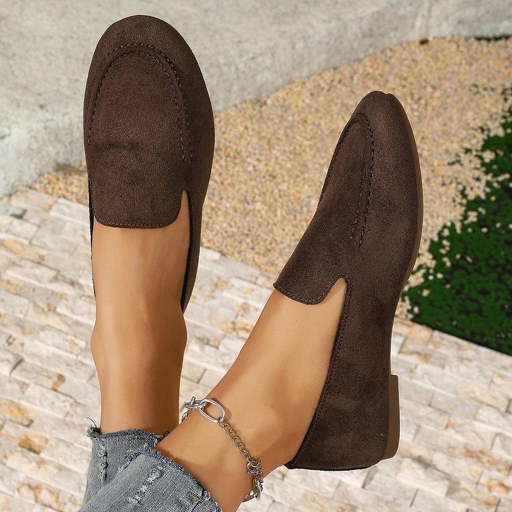 Men's Classic Round Toe Loafers Slip On Casual Dress Shoes with Suede Upper and Flexible Sole for Everyday Wear