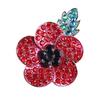 Fashion Painting Oil Big Red Environmentally Friendly Alloy Rhinestones Poppy Flowers Brooch Corsage Brooches Women Personalized Pins