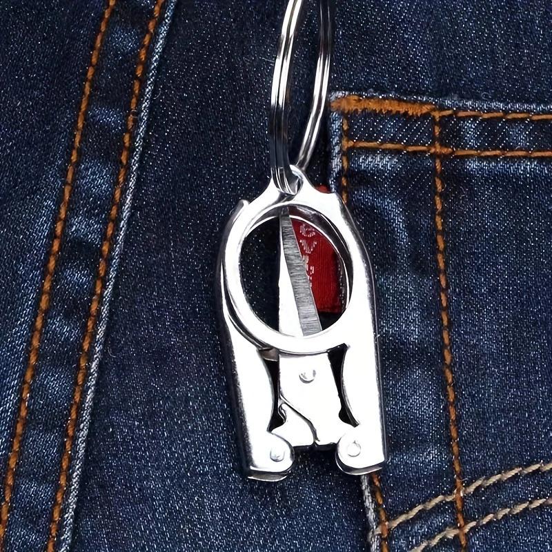 1PC Folding, portable, multi-functional stainless steel small scissors for travel, home and student safety scissors