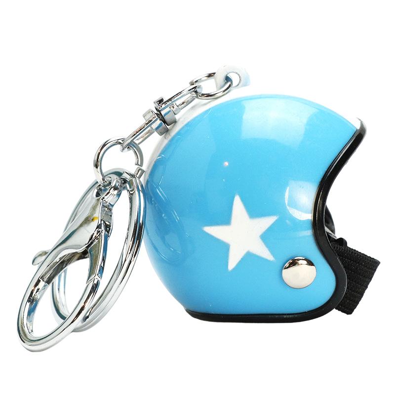 Motorcycle Helmets Hat Keychain Creative Safety Helmet Keyring Bag Pendant Car Key Holder Accessories Novel Gifts
