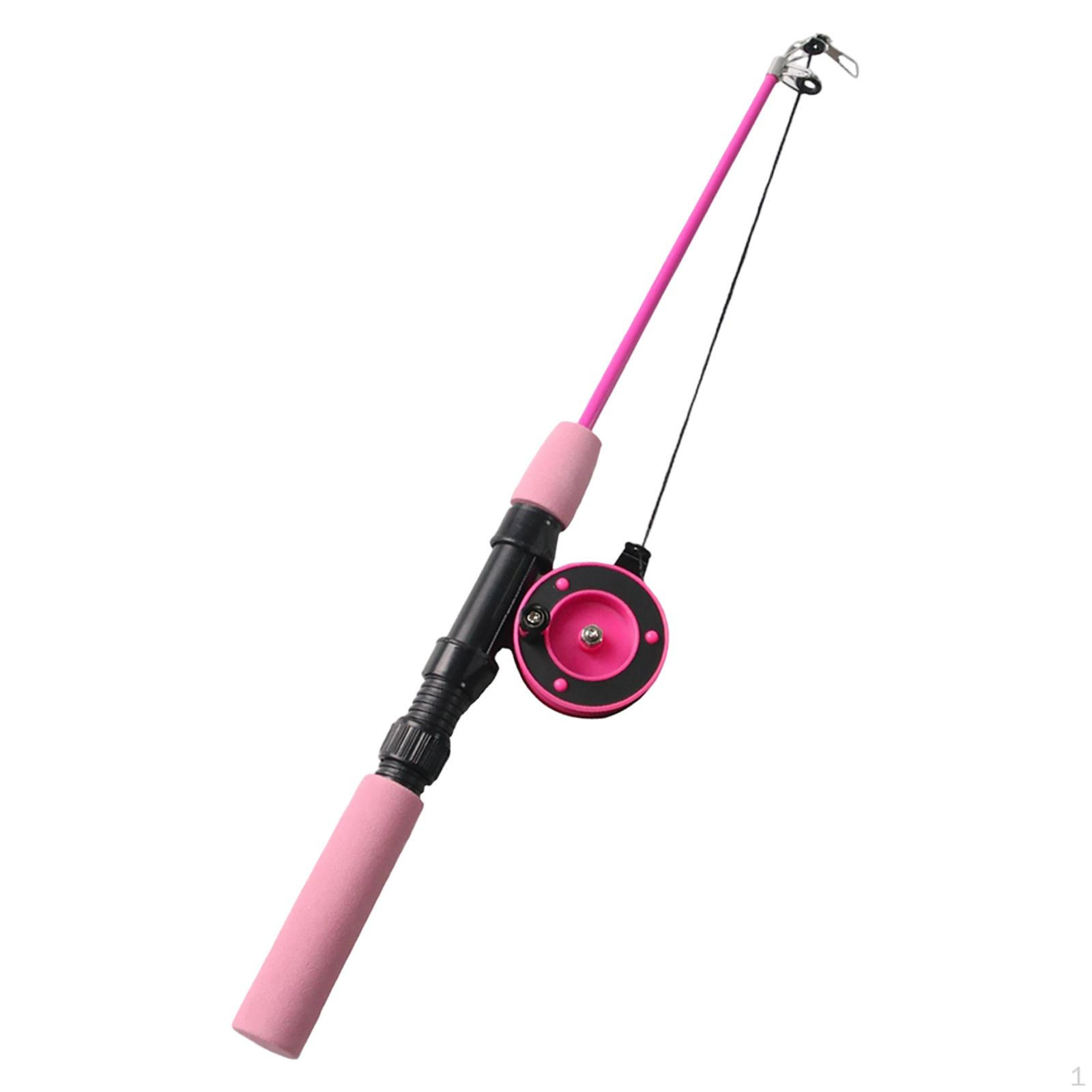 

Cat Teaser Telescopic Interactive Rod Pet Play Accessory Fun Fishing Pole Toy Lightweight Pp розовый