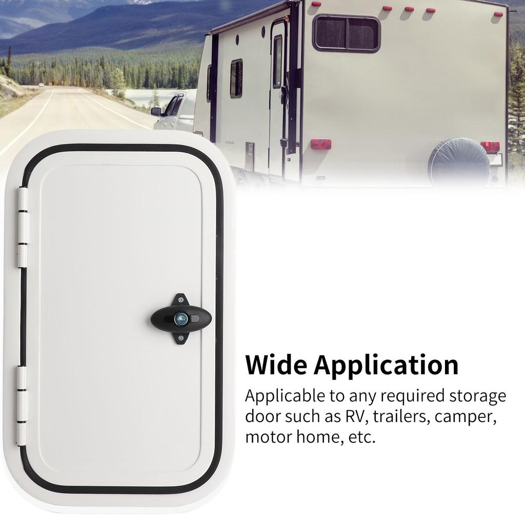 RV Baggage Door H500 W300mm Rounded Corner UV Access Storage Door for Trailer RV Access Storage Door RV Baggage Door