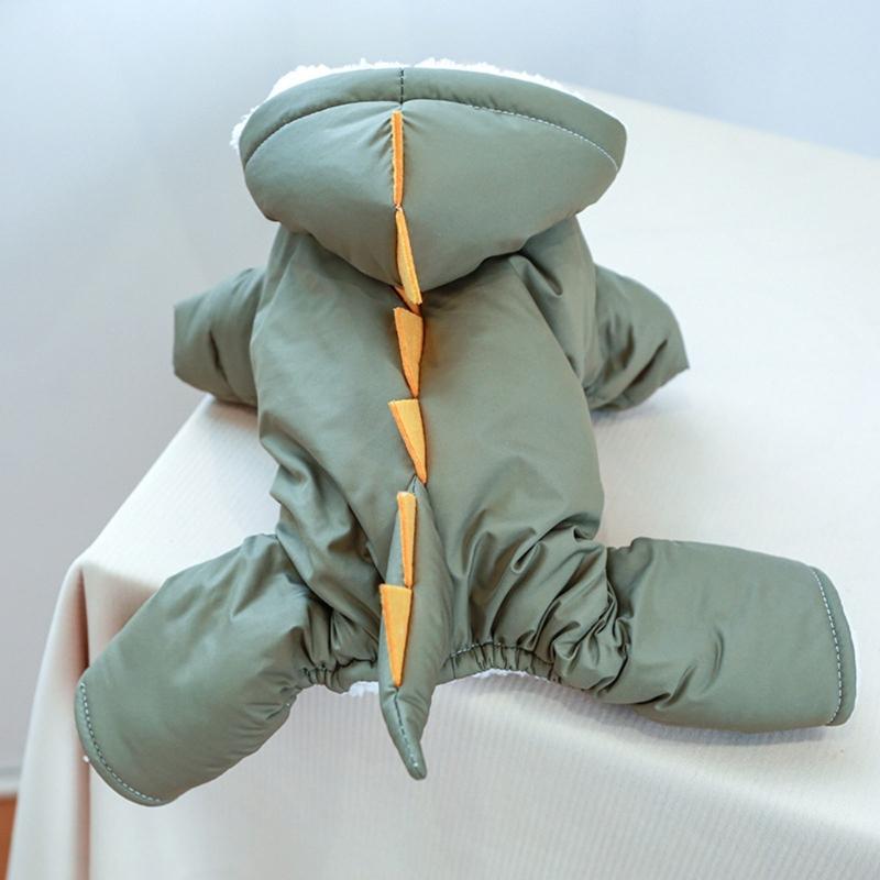 Hundemantel mit Kapuze Dinosaurier Hundekostüm Hundeoverall Wintermantel Hundeoverall Kostüm Hoodie Hundejacke Hundekleidung