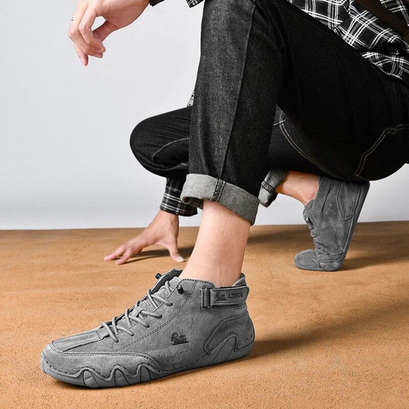 Womens Ankle Boots Waterproof Flats Ladies Comfortable Winter Booties Casual High Top Sneakers