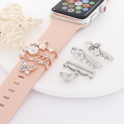 Diamond Strap Decorative Ring Jewelry Decor Accessories Bracelet Decoration Watch Band Fashion Metal Charms for Apple Watch Band