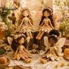 Künstlerische Heimdeko Bastelset Magische Fee Patchwork, DIY Blumenstoff Nähen Dekoratives Figuren-Set 4-flügelige Puppen, für Anfänger,