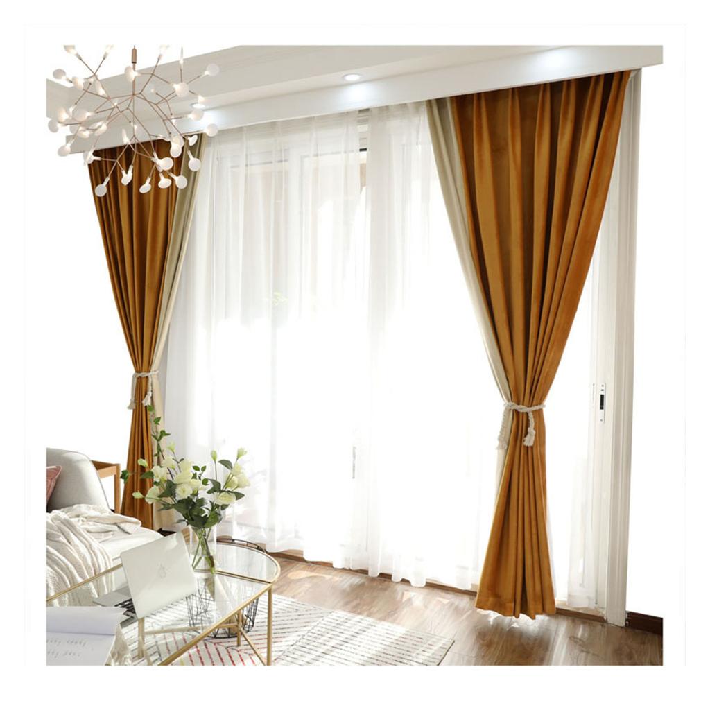 Solid Color Velvet Curtain Cloth, Multi-Color Optional Blackout Bedroom Study Curtain