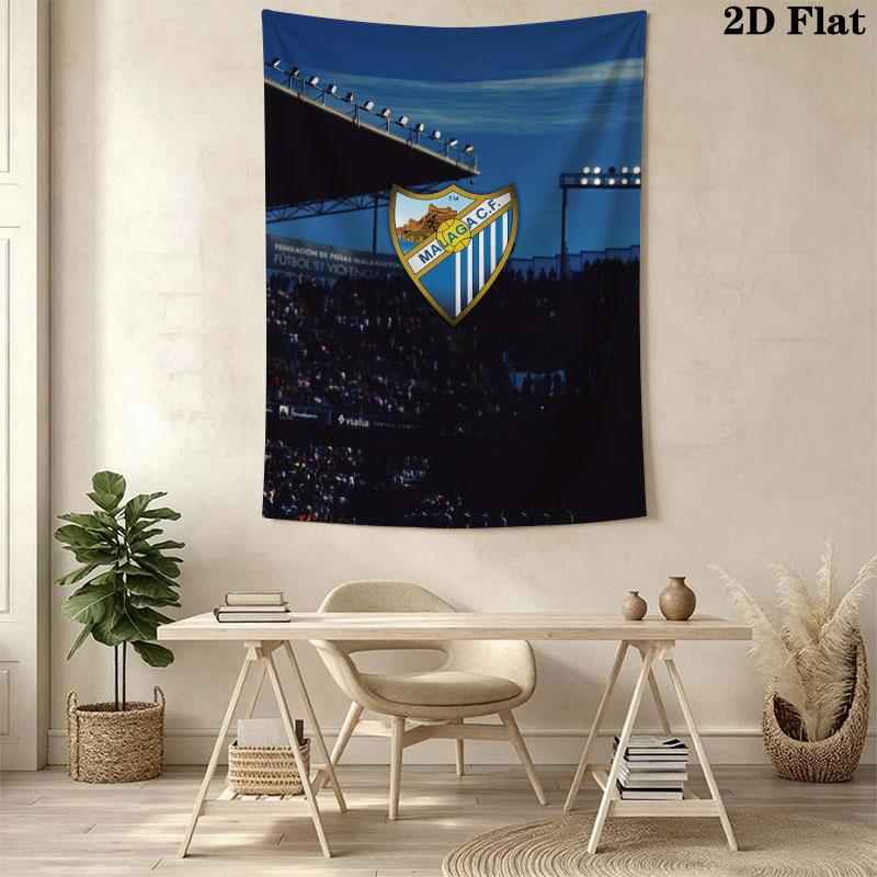 Málaga C .F Wall Hanging Printed Fabric Blanket Decorative Tapestries for Bedroom Living Room Home Decor