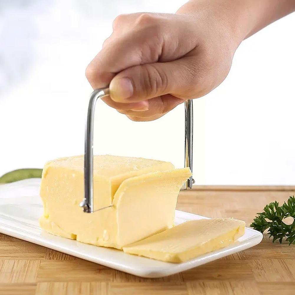 1 Stück Draht-Butterhobel Stahl Handheld Butter Schneider Käse Gadget Draht Küchenschneide Zubehör Käseschneider But C6U8