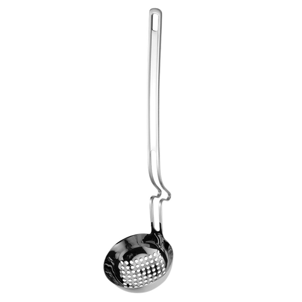 Non-slip Stainless Steel Spoon Colander Long Handle Household Kitchen Spoon Flatware Kitchenwear