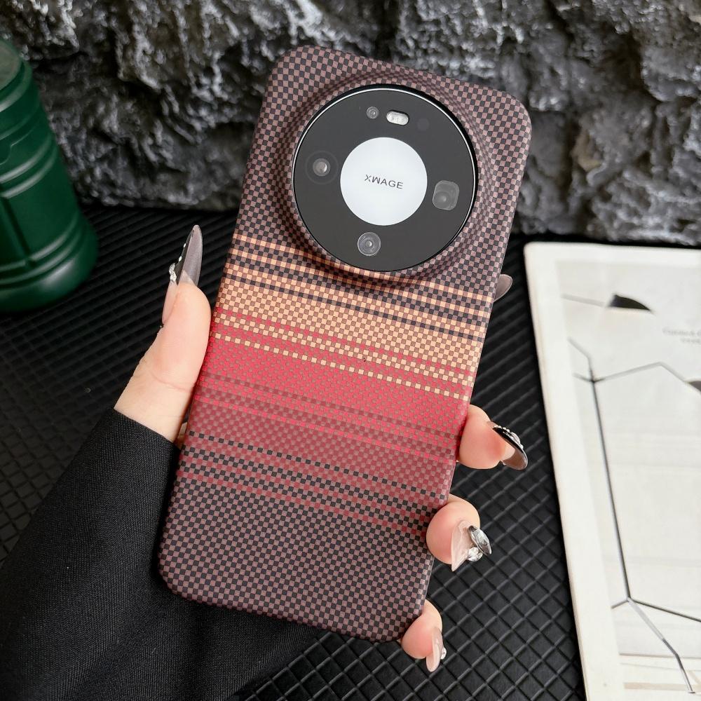 For Magsafe Carbon Fiber Kevlar PC Magnetic Phone Case For HuaWei Mate 80 Pura 80 70 Pro Max Ultra Wireless Charge Cover